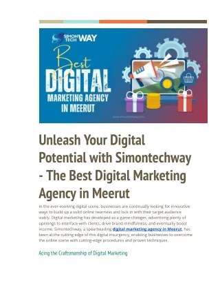 Best Digital Marketing Agency in Meerut