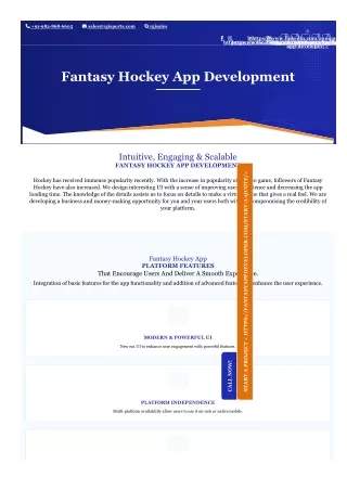 Best 5 List OF Fantasy Hockey App Developer