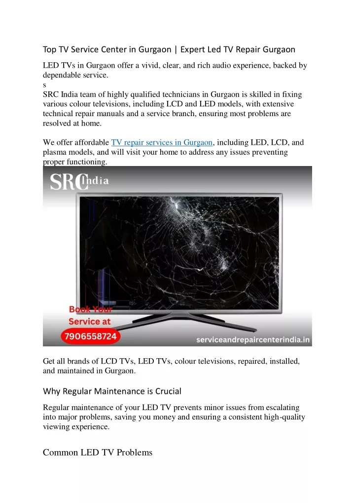 top tv service center in gurgaon expert