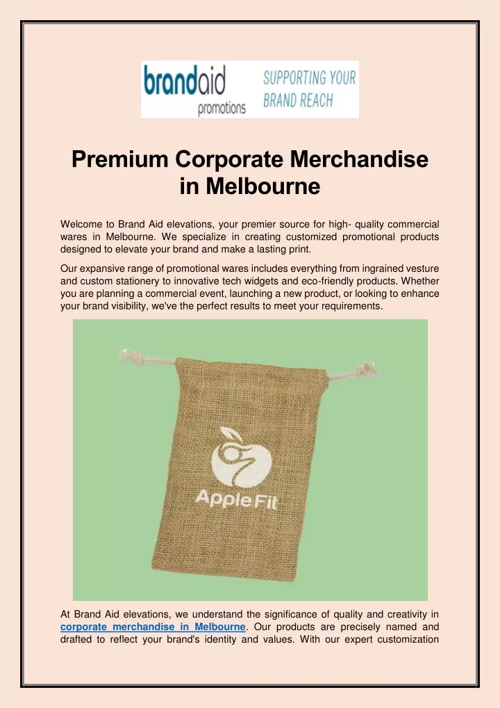 premium corporate merchandise in melbourne