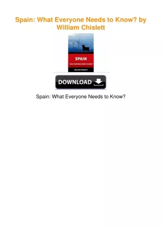 Spain: What Everyone Needs to Know? by William Chislett