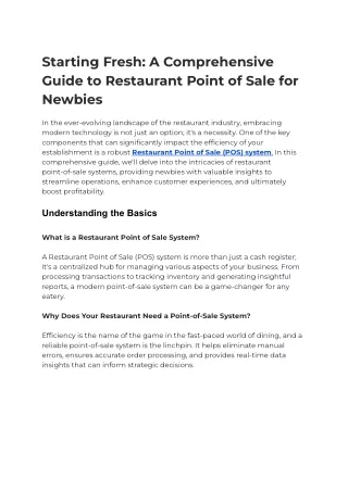 Starting Fresh_ A Comprehensive Guide to Restaurant Point of Sale for Newbies (1)