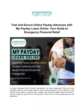 fast and secure online payday advances with