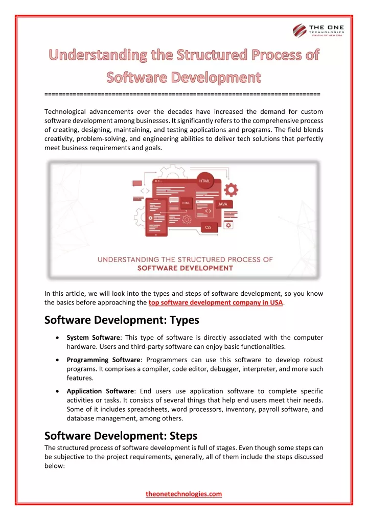 understanding the structured process of