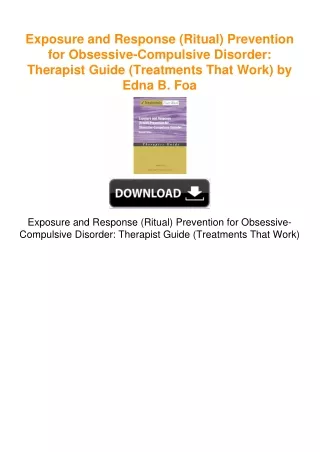 Exposure and Response (Ritual) Prevention for Obsessive-Compulsive
