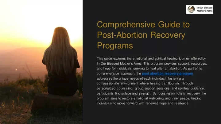 comprehensive guide to post abortion recovery