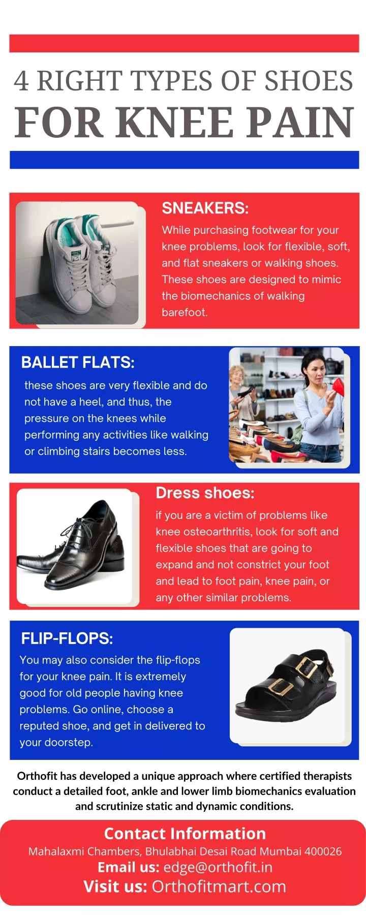 4 right types of shoes for knee pain