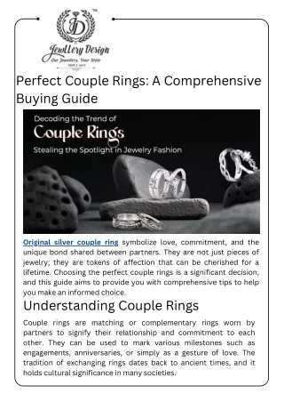 Perfect Couple Rings A Comprehensive Buying Guide