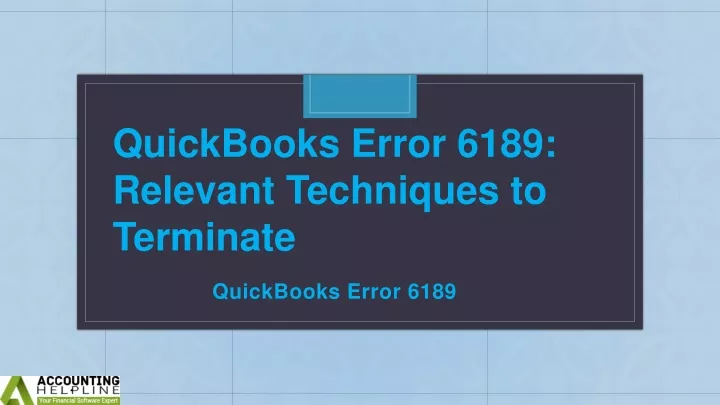 quickbooks error 6189