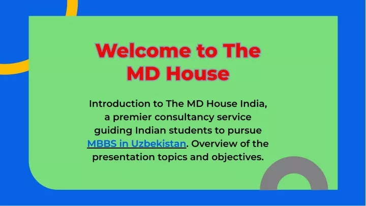 welcome to the md house md house