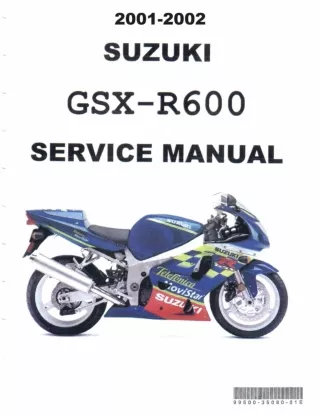 2002 Suzuki GSX-R600K2 Service Repair Manual