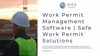 Work Permit Management Software | Safe Work Permit Solutions