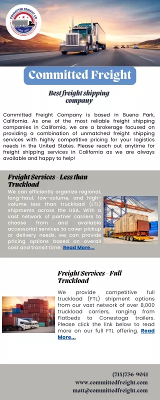 Best Freight Shipping Company