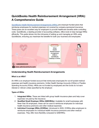 QuickBooks Health Reimbursement Arrangement (HRA)_ A Comprehensive Guide