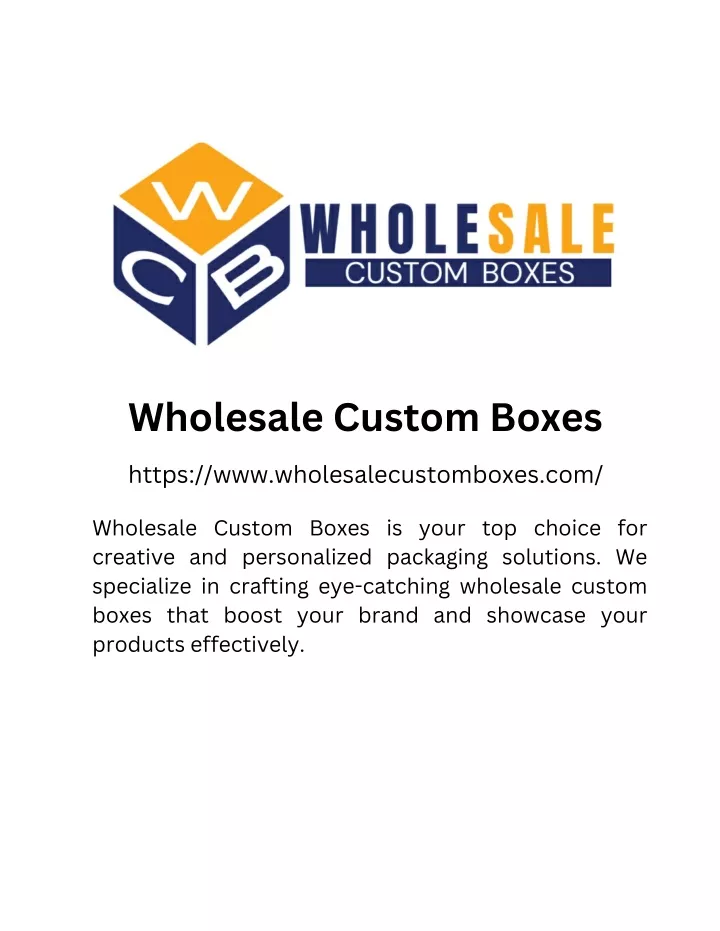 wholesale custom boxes