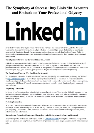 Buy LinkedIn Accounts