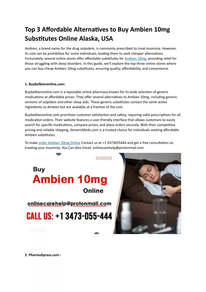 top 3 affordable alternatives to buy ambien 10mg