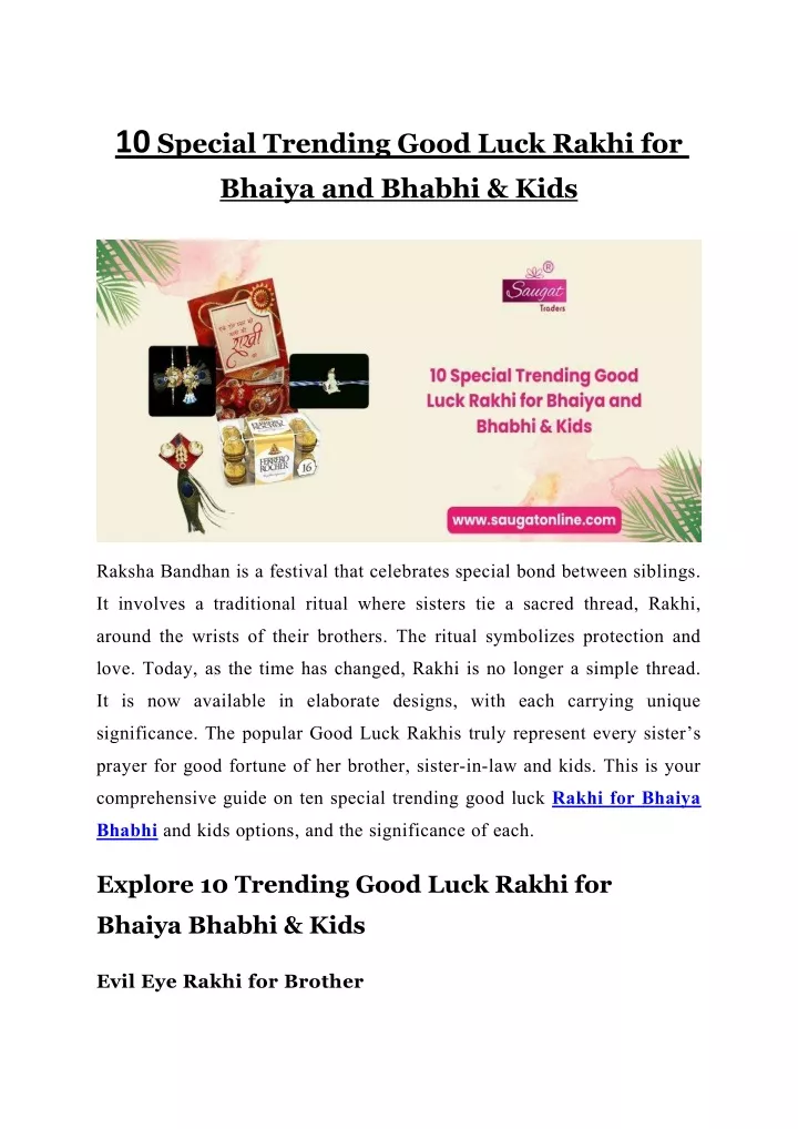 10 special trending good luck rakhi for bhaiya