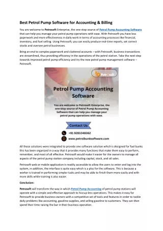 Best Petrol Pump Software for Accounting