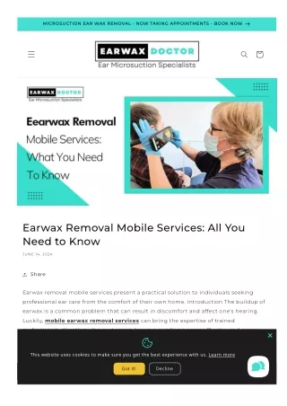 Professional  Earwax Removal Mobile Services in London