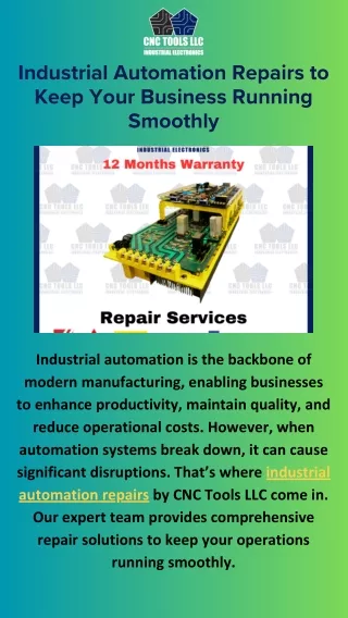 industrial automation repairs to keep your