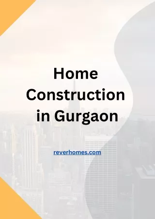Home Construction in Gurugram