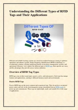 understanding the different types of rfid tags