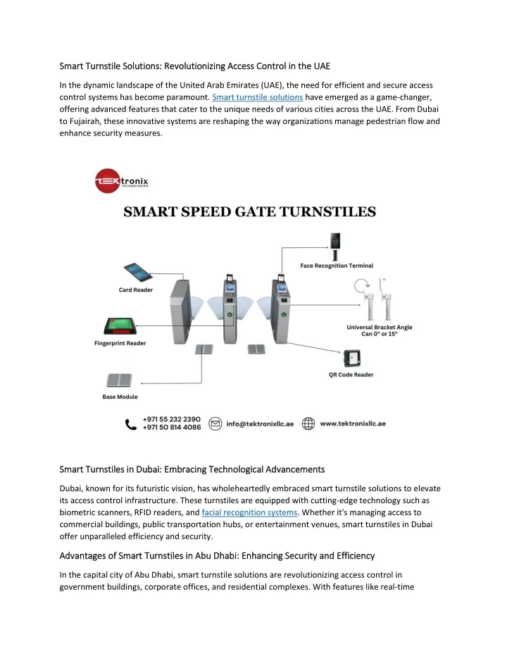 smart turnstile solutions revolutionizing access