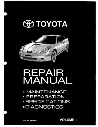 2002 TOYOTA CELICA Service Repair Manual