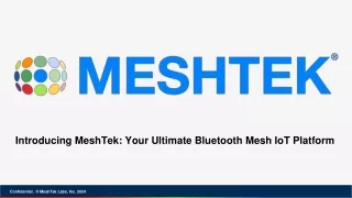 introducing meshtek your ultimate bluetooth mesh iot platform
