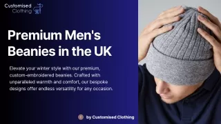 Premium Men's Beanie Hats in the UK | Personalised & Custom Embroidered Beanies