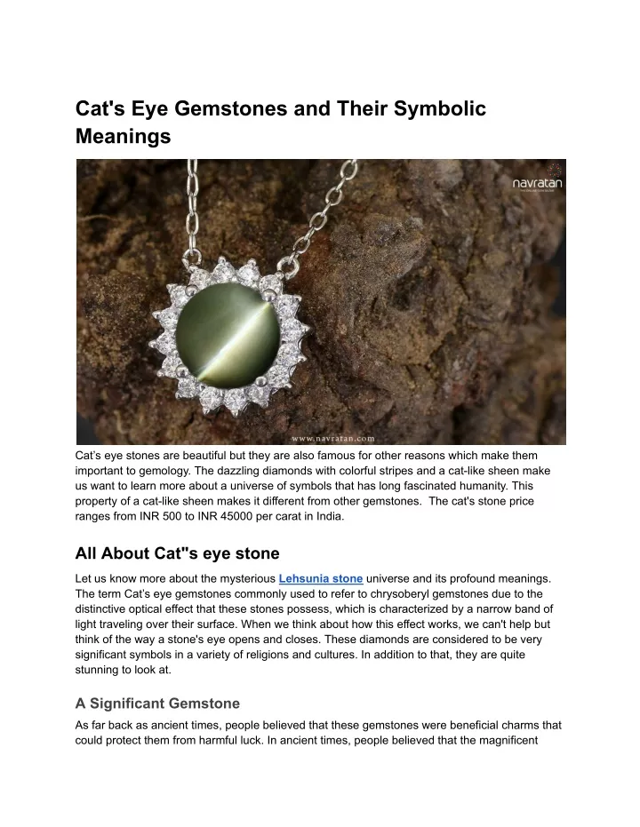 cat s eye gemstones and their symbolic meanings