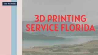 Transform Your Ideas with Ideal 3D Designs | 3D Printing Service Florida