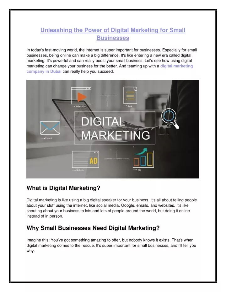 unleashing the power of digital marketing