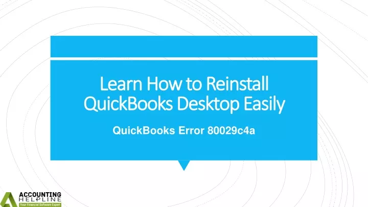 learn how to reinstall quickbooks desktop easily