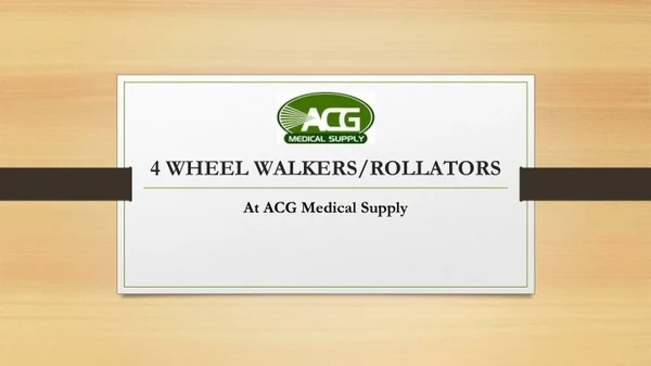Buy High Quality 4 Wheel Walkers Rollators by ACG Medical