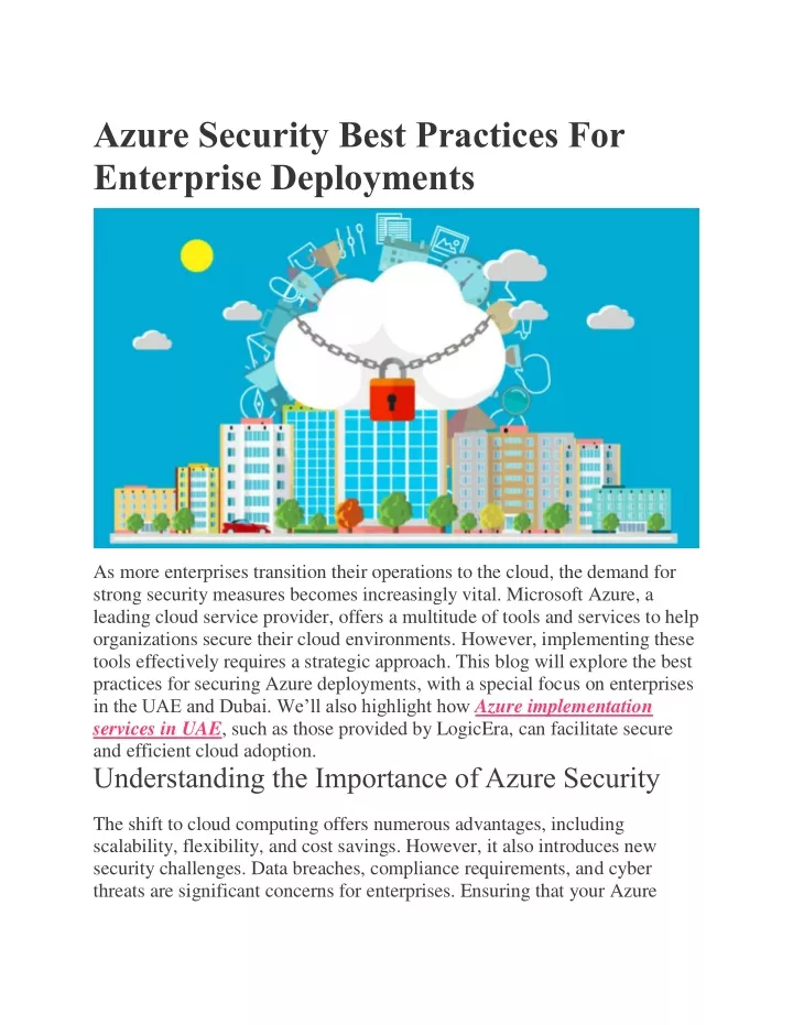 azure security best practices for enterprise