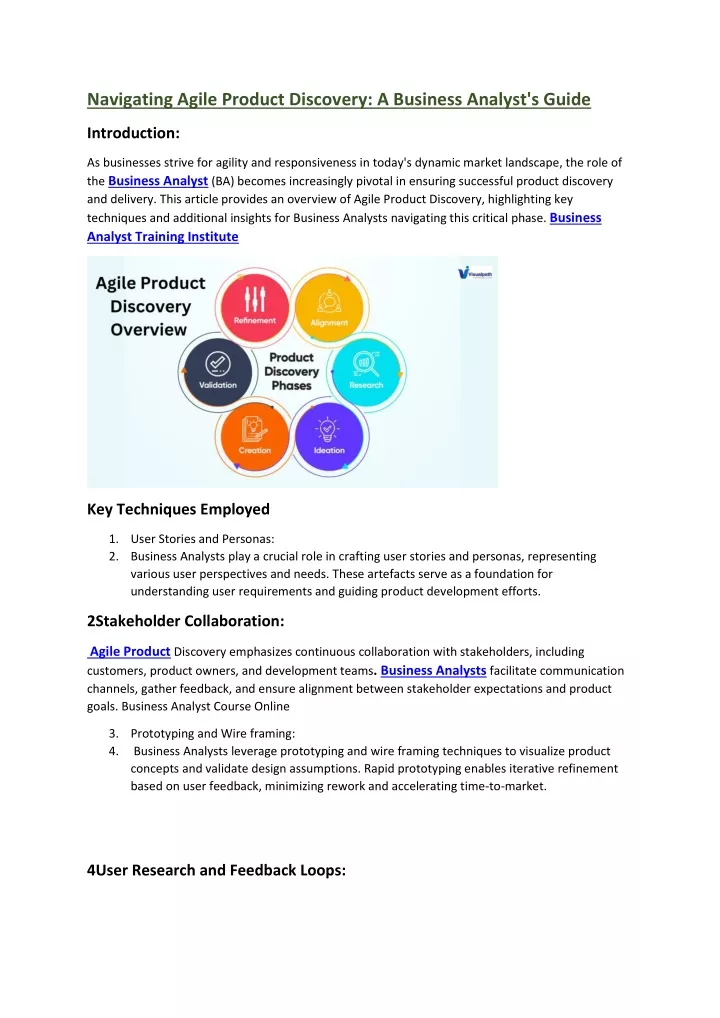 navigating agile product discovery a business