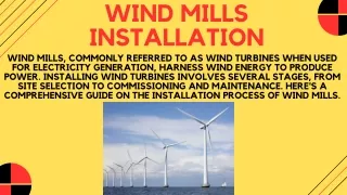 Wind Mills installation