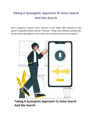 Taking A Synergistic Approach To Voice Search And Site Search