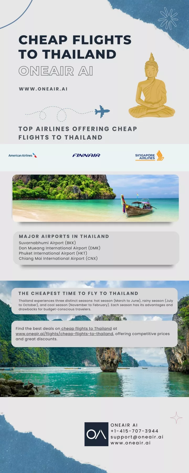 cheap flights to thailand oneair ai