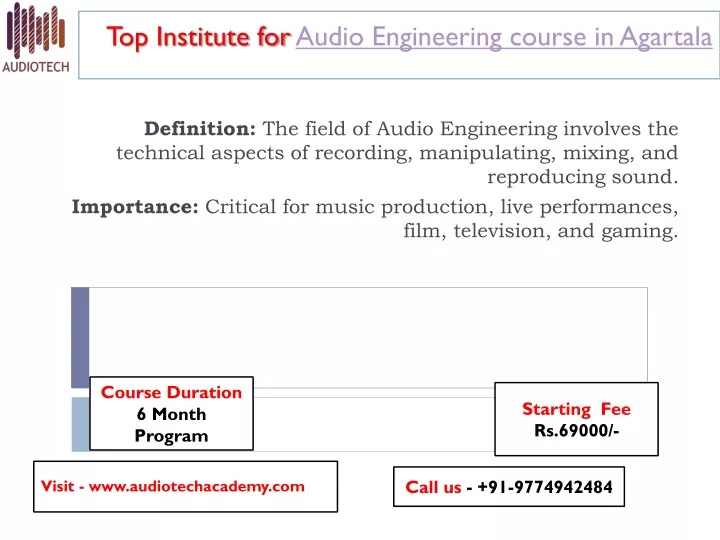 top institute for audio engineering course in agartala