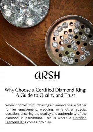 why choose a certified diamond ring a guide