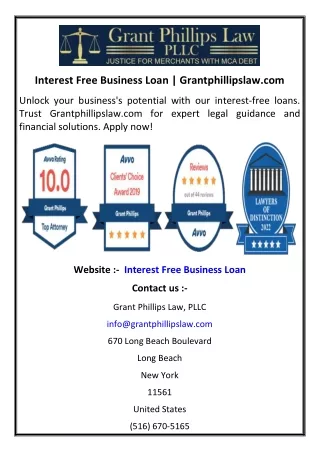 Interest Free Business Loan | Grantphillipslaw.com
