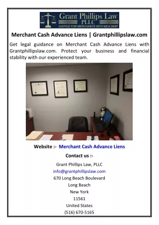 Merchant Cash Advance Liens | Grantphillipslaw.com