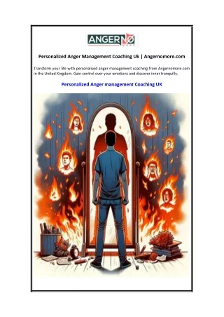 Personalized Anger Management Coaching Uk  Angernomore.com