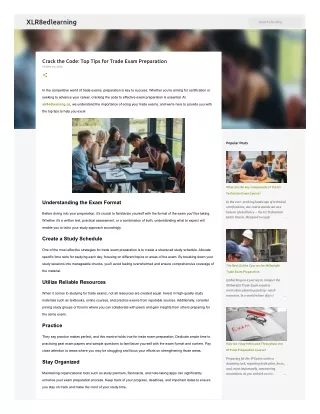 Crack the Code: Top Tips for Trade Exam Preparation