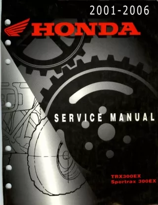 2003 Honda TRX300EX Sportrax Service Repair Manual