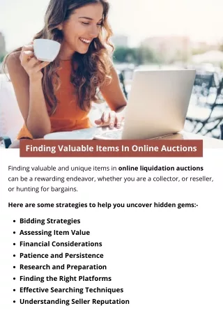 Finding Valuable Items In Online Auctions