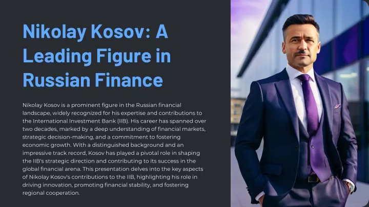 nikolay kosov a leading figure in russian finance